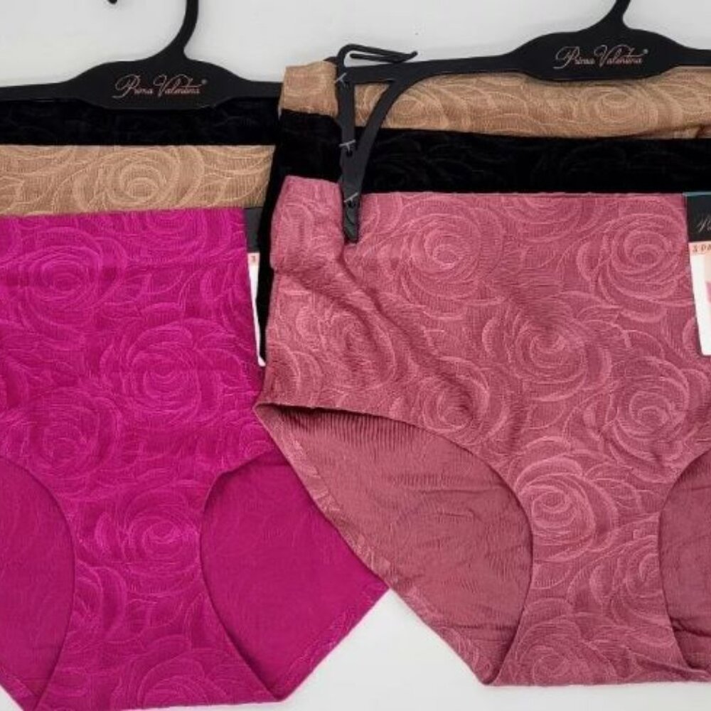 PRIMA VALENTINA MICROFIBER NO PANTY LINES BRIEF PANTIES, S-XL, 1 Pack, 3 Panties